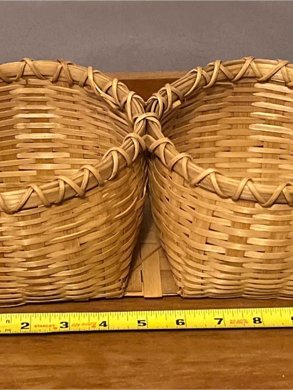 Handwoven Natural Rattan Storage Baskets - Tan